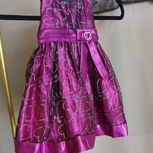 Love Kids Formal Dress in Pink and Silver
